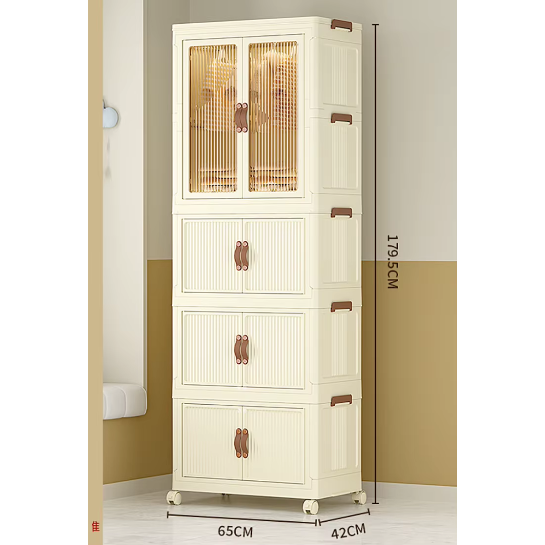 Organizador Multiuso Plegable con Ruedas | Armario de Almacenamiento Portátil